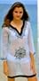 Copacabana Long Sleeve Embroidered Beach Tunic/Cover Up