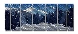 66x24 Mountain Landscape painting on metal wall art by artist Ash Carl, contemporary home decor, modern wall sculpture