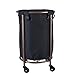 Household Essentials 6421-1 Round Laundry Hamper with Wheels, Copper