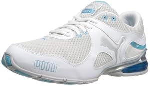 PUMA Women's Cell Riaze Cross-Training Shoe,White/Blue Atoll,8.5 B US