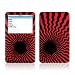 Twisted Red Design Skin Decal Sticker for Apple iPod video 30GB/ 60GB/ 80GB Player