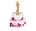 Rubie's Costume Co Womens Mini Stacked Birthday Cake Hat, White/Pink, One Size