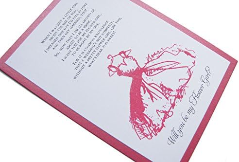 Flower Girl Invitation Gold (Hot Pink)