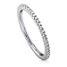 BERRICLE Sterling Silver 0.26 ct.tw Round Cubic Zirconia CZ Wedding Anniversary Eternity Band Ring