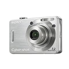 Sony Cyber-shot DSC-W55 S Digitalkamera (7 Megapixel, 3-fach opt. Zoom, 6,4 cm (2,5 Zoll) Display) silber