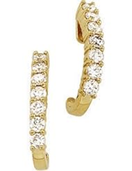 Pair of 14K Yellow Gold Diamond Earrings - 1.00 Ct. -- LIFETIME WARRANTY