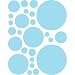 Instant Murals 25 Polka Dot Wall Transfer Stickers - Light Blue