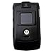Motorola Razr V3 Crystal Black Plastic Clip on Cover