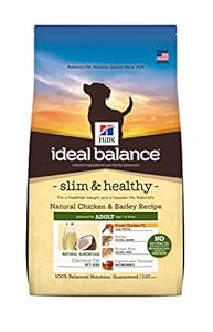 Hill's Ideal Balance Slim & Healthy Natural Chicken & Barley Recipe Adult Dry Dog Food, 21-Pound Hill's Ideal Balance Slim & Healthy Natural Chicken & Barley Recipe Adult Dry Dog Food, 21-Pound