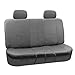 FH Group FH-PU002-1114 Full Set Classic Exquisite Leather Car Seat Covers, Airbag Compatible and Split Bench, Solid Gray Color- Fit Most Car, Truck, SUV, or Van