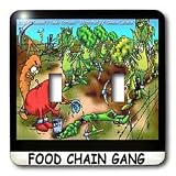 Londons Times Funny Food Coffee other Digestibles - Food Chain Gang - Light Switch Covers - double toggle switch