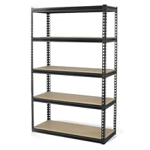 Gorilla Rack GRZ6-4824-5IMP 5-Shelf 48-by-24-by-72-Inch Shelving Unit, Black