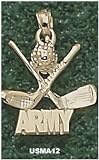 Army Black Knights Army Golf Clubs Pendant - 14KT Gold Jewelry