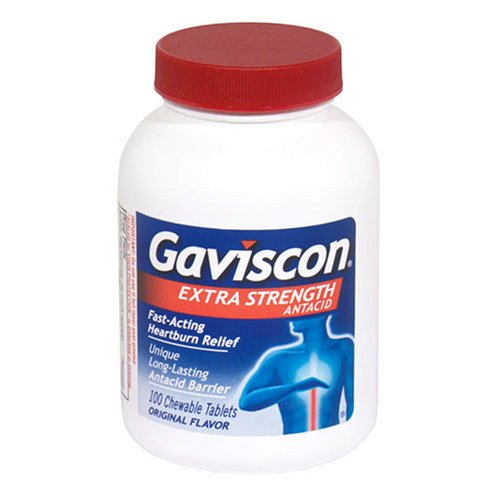 acid_reflux - Gaviscon Extra Strength Chewable Antacid Tablets Original Flavor - B001G7QR76