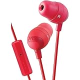 JVC HAFR37R Marshmallow Earbuds with Mic, Red