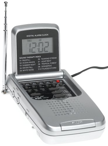 Conair SU5T Sound Therapy And Relaxation Clock Radio, Silver