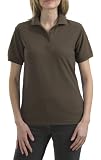 Upscale Ladies Short Sleeve Silk Touch Sport Shirt - Bark Brown