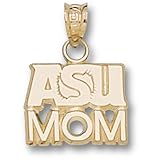 Arizona State Asu Sunburst Mom Pendant (Gold Plated)
