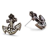 Betsey Johnson In the Navy Anchor Stud Earring