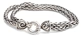 Sterling Silver Double Chain Bracelet from The Swirl Collection, 7.5 by Zina