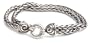 Zina Sterling Silver Double Chain Bracelet " The Swirl Collection", 7.5"