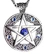 Celtic Pentagram Pendant Necklace with Swarovski Crystal for Achieving Willpower and Success