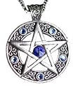 Celtic Pentagram Pendant Necklace with Swarovski Crystal for Achieving Willpower and Success