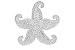 Sterling Silver Starfish brooch