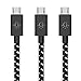 Go Beyond [3-Pack] Fabric Braided 3 FT Nylon Premium Durable Micro USB Cables High Speed USB 2.0 A Male to Micro B Sync and Charge Cables for Android, Samsung, HTC, Nokia and More (SHIPPED IN SAME BUSINESS DAY. 3 FT BLACK Nylon Braided/ 1 Meter)