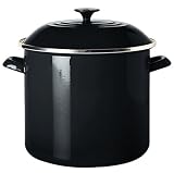Le Creuset Enamel-on-Steel 8-Quart Covered Stockpot, Black Onyx