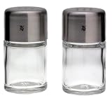WMF Bel Gusto Glass Mini Salt & Pepper Set with Stainless Steel Lids