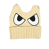 YideaHomeニット帽 可愛い耳付き帽子 　ニットキャップ　ねこ耳 猫耳　ベビー用ハット 赤ちゃん　大人キャップ キッズ 黒い　　帽子 男の子　女の子　男女児 秋冬　防寒　スタイリッシュ　毛糸