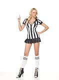 Sexy Umpire Halloween Costume Football Referee Official Mini Dress