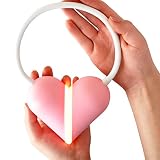 Heart Light Deluxe LED Book Light with 3 Lighting Modes, Flexible Gooseneck, Built-in Rechargeable Battery. Includes USB Cord and Bonus Gift Bag (Pink)
