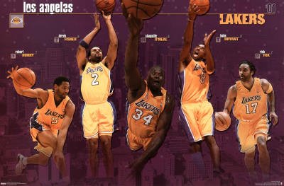 (23x34) Los Angeles Lakers 2001 Group Sports Poster Print