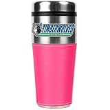 NBA Minnesota Timberwolves 16-Ounce Stainless Steel Travel Tumbler with Pink Sleeve