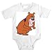 Onesie with bulldog, sneaking, walking, brown, dog