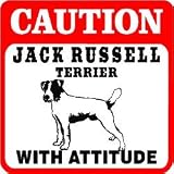 CAUTION: JACK RUSSELL dog pet fun sign