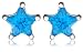 Silver Ladies E2710-Bcz Blue Cubic Zirconia Star Stud Earrings