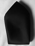 Creamy Satin Silk Handkerchief by Royal Silk - Black - 100% Silk
