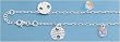 Sterling Silver Italian Anklet with AB Crystals - 10'' in Length