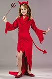 Morris Costumes Devilish Devil Child Small Gown W/ Feather-Trim Neckline Polyester