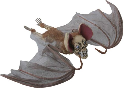 Spooky Fierce Hanging Bat Halloween Prop