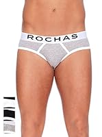 Rochas París Pack x 3 Slips Vintage (Blanco / Negro / Gris)