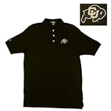Colorado Golden Buffaloes NCAA Classic Pique Polo Shirt (Black) at Antigua