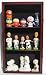 Bobblehead / Bobble Head Figurine Display Case Cabinet Shadow Box for Football, Baseball, Basketball Soccer Bobbleheads, Mahogany Finish (CD15-MA)