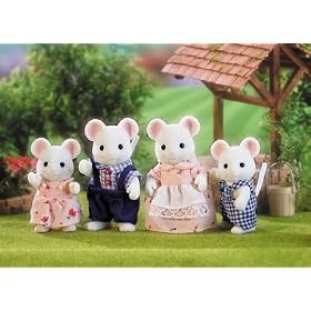 Sylvanian Families White Mouse Family