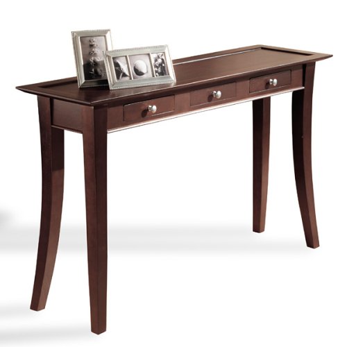 Dolce Dark Walnut 3-Drawer Console Table