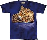 Cheetah & Cub on Rock T-shirt 100% Cotton KIDS - TEENS and ADULTS Short Sleeve Shirt