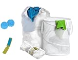 Honey-Can-Do LDY-01890 Laundry for Dummies Kit with Hamper, Wash Bag, Laundry Bag, Lint Brush, and Laundry Poster/Guide